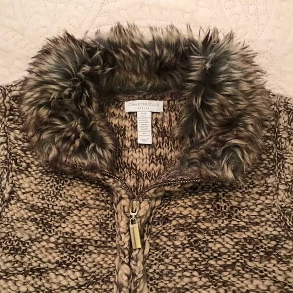 Charter Club knit zip-up vest - Picture 2 of 4